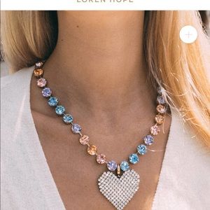 Hope Loren ombré necklace with heart… worn once